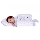 Позиціонер для сну Sevi bebe, з подушкою для голови, блакитний (33-1) - Pampik - 3