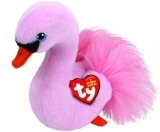Мягкая игрушка TY Beanie Babies Розовый лебедь Odette, 15 см (41034) - Pampik