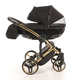 Універсальна коляска 2 в 1 Junama Diamond S-line 02, чорний з золотим (JD-SL-02) - Pampik - 3