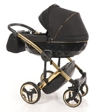 Універсальна коляска 2 в 1 Junama Diamond S-line 02, чорний з золотим (JD-SL-02) - Pampik - 2