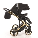 Універсальна коляска 2 в 1 Junama Diamond S-line 02, чорний з золотим (JD-SL-02) - Pampik - 10