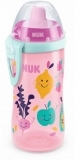 Поїльник Nuk First Choice Flexi Cup, з силіконовою трубочкою, 300 мл, рожевий (10750601/2) - Pampik