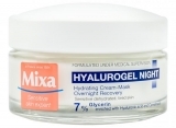 Нічна крем-маска для обличчя Mixa Hydrating Hyalurogel, догляд для збезводненої чутливої ​​шкіри, 50 мл - Pampik