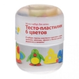 Мини-набор для детского творчества Genio Kids Тесто-пластилин, 6 цветов (TA1065V) - Pampik