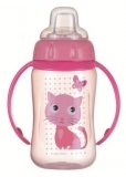 Поїльник тренувальний Canpol Babies Cute Animals Котик, 320 мл, рожевий (56/512_pin) - Pampik