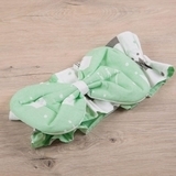 Конверт-одеяло BetiS Королевский сон, поплин, 85х85 см, мятный с белым (27681301) - Pampik - 4