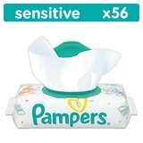 Вологі серветки Pampers Sensitive, 56 шт. - Pampik