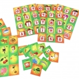 Лото Kidsori 3 в 1 Весела Абетка українська, Зоо-алфавіт англійський і Алфавіт в картинках російський (OLS-19-508) - Pampik - 2
