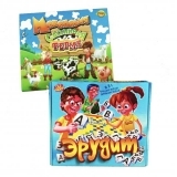 Набор настольных игр Kidsori 2 в 1 Монополия Счастливая ферма и Эрудит (OLS-19-560) - Pampik