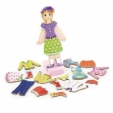 Набір магнітів Viga Toys Гардероб дівчинки (59652) - Pampik - 2