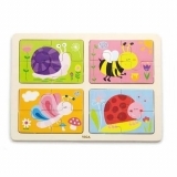 Пазл Viga Toys 4 в 1 Насекомые (50189) - Pampik