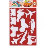 Трафарет пластиковый Koh-i-Noor Транспорт, 31х20 см (9820/4) - Pampik