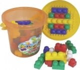 Конструктор у відерці Polesie Юніор Максі, 57 елементів, жовтий (1853) - Pampik