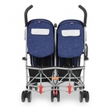 Прогулянкова коляска для двійні Maclaren Twin Triumph Blue/Silver (WM1Y120042) - Pampik - 3