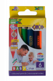 Олівці кольорові ZiBi Mini Jumbo Baby Line, 6 шт. (ZB.2450) - Pampik