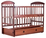 Дитяче ліжко Наталка ОТМЯО, з ящиком і маятником, вільха темна (20113) - Pampik