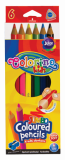 Олівці кольорові Colorino Jumbo, тригранні, з точила, в пластиковому контейнері, 6 кольорів (15516PTR/1) - Pampik