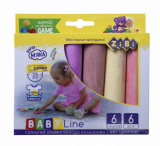 Мел цветной ZiBi Jumbo Baby Line, в коробке, 6 шт. (ZB.6710-99) - Pampik