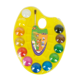 Акварельные краски ZiBi Kids Line на палитре, 12 цветов (ZB.6558-08) - Pampik
