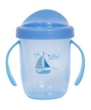Поїльник-непроливайка Lindo, з ручками, 6+ міс., 210 мл, блакитний (Li 709 гол) - Pampik