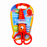 Ножницы детские Colorino, пластиковые, 12,5 см, красный (37275PTR) - Pampik