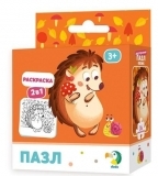 Пазл DoDo 2 в 1 Їжачок, 16 шт. (300119) - Pampik