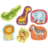 Пазл DoDo 6 в 1 Дикі тварини, 18 шт. (300153) - Pampik