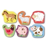 Пазл DoDo 6 в 1 Домашние животные, 18 шт. (300152) - Pampik