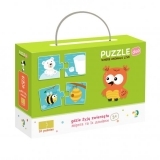 Пазл DoDo Duo Звери и их домики, 24 шт. (300117) - Pampik