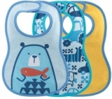 Слюнявчик Chicco Weaning Bib, 3 шт., голубой (16301.20) - Pampik