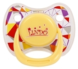 Пустушка латексна Lindo Глибока ніч, кругла, з ковпачком, 0-6 міс., жовтий (Pk009/0-6жов) - Pampik