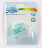 Пустушка силіконова Lindo Малютка, кругла, 6-12 міс., бірюзовий (Pk075/6-12 з) - Pampik - 3