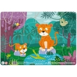 Пазл DoDo Леопарди, з рамкою, 21 шт. (R300185) - Pampik