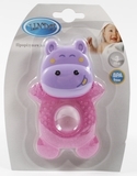 Прорізувач для зубів Lindo Бегемотик, латексний, рожевий з бузковим (РК 069 роз) - Pampik - 2