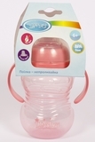 Поїльник-непроливайка Lindo, з силіконовим носиком і знімними ручками, 6+ міс., 270 мл, корал (LI 704 троянд) - Pampik - 4