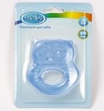 Прорізувач для зубів Lindo Сова, латексний, блакитний (Li 318 син) - Pampik - 2