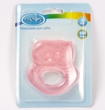 Прорізувач для зубів Lindo Сова, латексний, світло-рожевий (Li 318 роз) - Pampik - 2