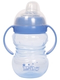 Поїльник-непроливайка Lindo, з силіконовим носиком і знімними ручками, 6+ міс., 270 мл, блакитний (LI 704 гол) - Pampik