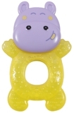 Прорізувач для зубів Lindo Бегемотик, латексний, жовтий з бузковим (РК 069 жел) - Pampik