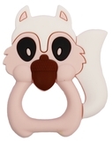 Прорізувач для зубів Lindo Білка, силіконовий, світло-рожевий з білим (LI 321 б роз) - Pampik