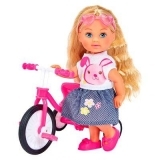 Кукольный набор Simba Эви На трехколесном велосипеде (5733347) - Pampik
