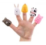 Набір пальчикових ляльок Baby Team Веселі малюки, Ферма з ведмежам, 5 шт. (8700) - Pampik