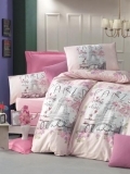Комплект постельного белья LightHouse Ranforce Holiday, ранфорс, 220х160 см, розовый (34786_1,5) - Pampik