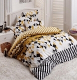 Комплект постільної білизни LightHouse Ranforce Kite, ранфорс, 220х160 см, білий з жовтим (6042_1.5LH) - Pampik