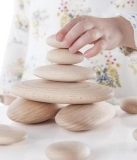 Набір дерев'яних блоків Guidecraft Natural Play Дерев'яний кругляк (G6771) - Pampik - 2