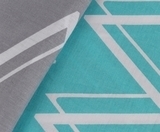 Комплект постельного белья Hobby Poplin Nazende, поплин, 220х160 см, бирюзовый (30418_1,5) - Pampik - 3