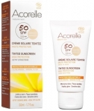 Cолнцезащітний крем для обличчя Acorelle, з ефектом тонування SPF50, органічний, 50 мл - Pampik