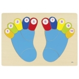 Пазл-вкладиш Goki Ніжки (57876G) - Pampik