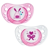 Латексная пустышка Chicco Physio Аir, 0-6 месяцев, розовый, 2 шт. (75020.11.00.00) - Pampik