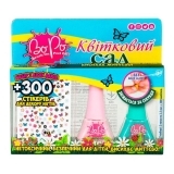 Лак для ногтей BoPo Цветочный сад, розовый и бирюзовый + 300 стикеров для ногтей (WT8176529-2) - Pampik